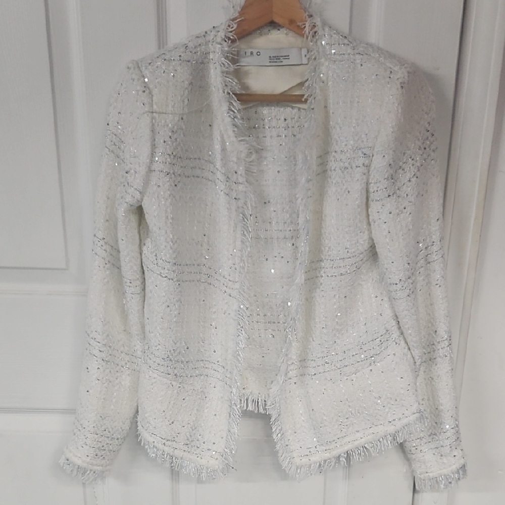 IRO Cream Sequin Blazer